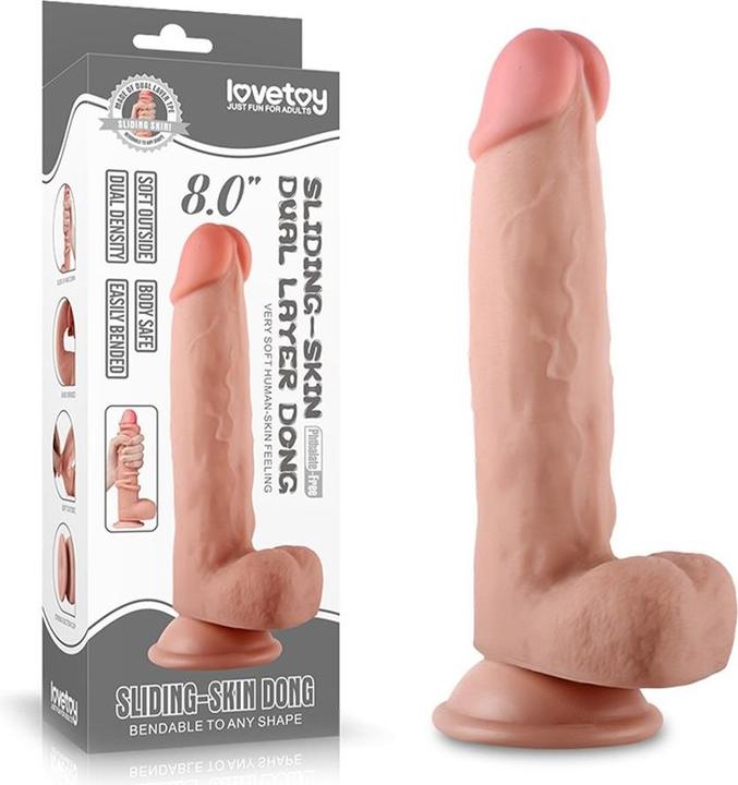 Actual product image Lovetoy Sliding Skin Dildo