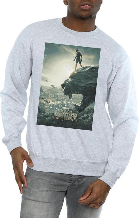 Actual product image Mens Black Panther Poster Cotton Sweatshirt (L)