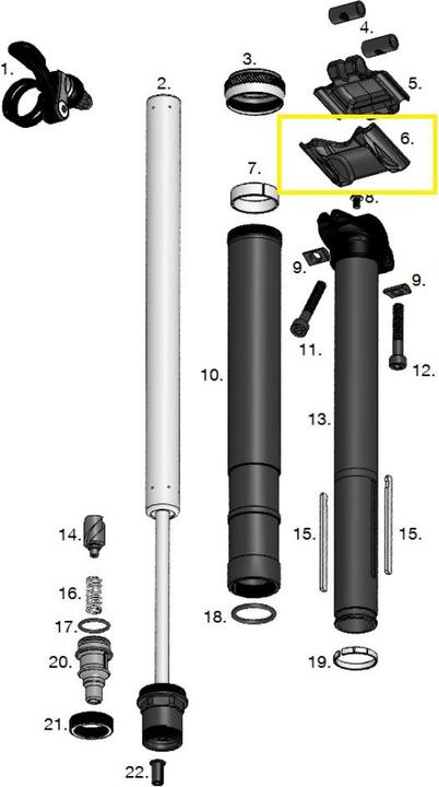 Actual product image Crankbrothers asp Highline lower cradle