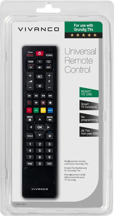 Produktbild Vivanco RR 280 für Grundig (Gerätespezifische Fernbedienung, Infrarot)