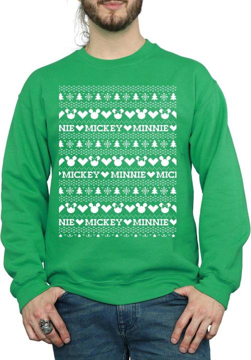 Image du produit Disney - Sweat MICKEY AND MINNIE CHRISTMAS FAIR ISLE - Homme (L)
