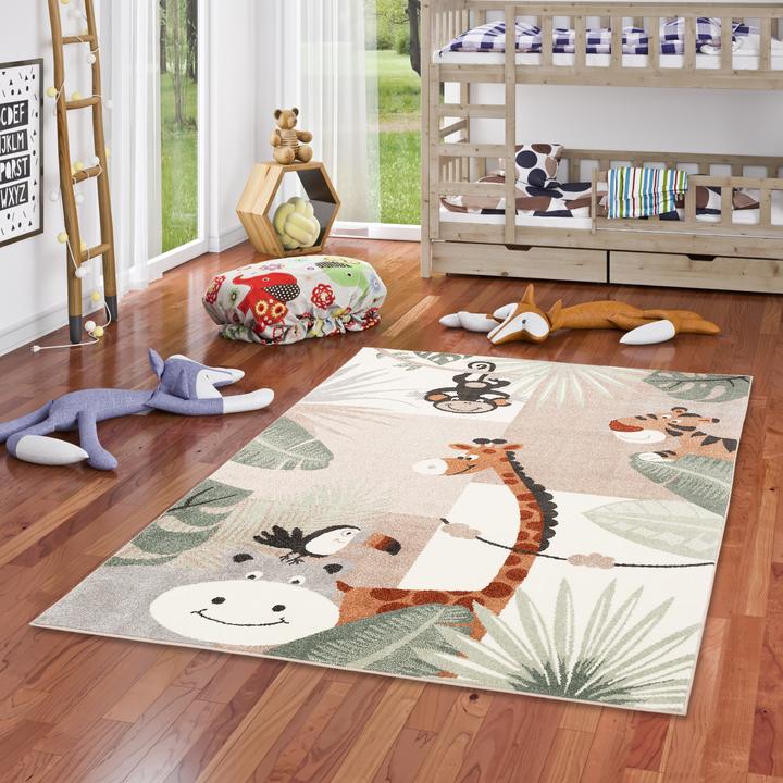 Image du produit Pergamon Kinder Teppich Softstar Kids Tierwelt (120 x 170 cm)