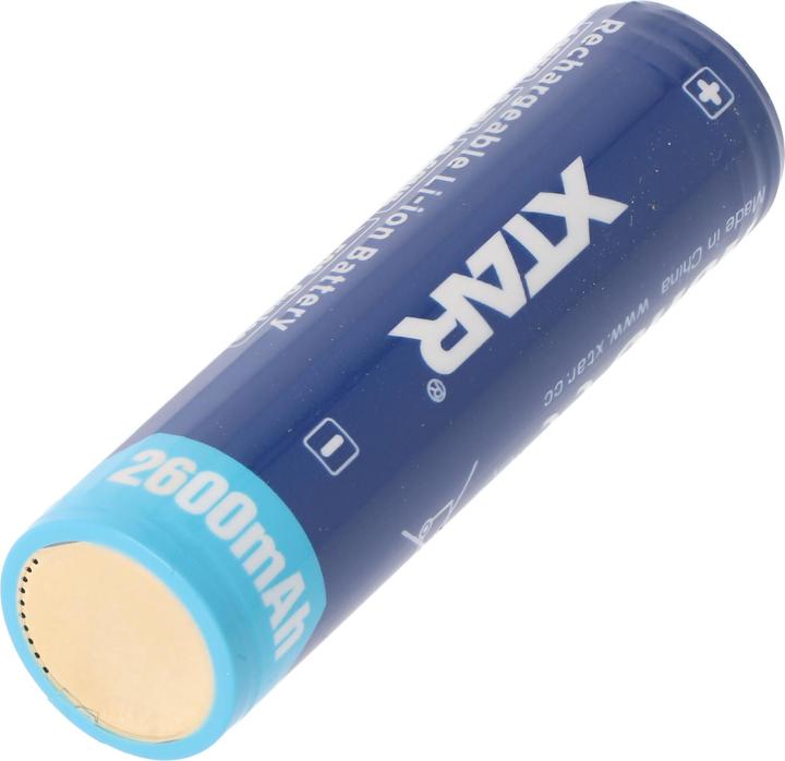 Image du produit Xtar 18650 2600mAh 3,6V - 3,7V Batterie Li-Ion protégée avec tête, dimensions 69,50x18,4mm (18650, 2600 mAh)