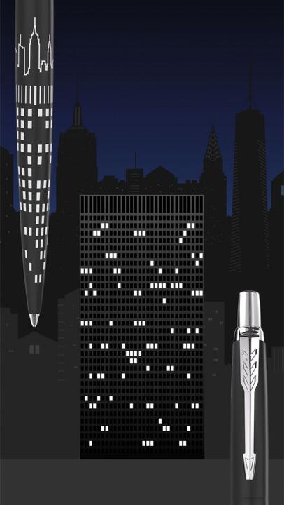 Immagine prodotto Parker Pen Parker Jotter SE New York City Penna a sfera M (Nero/argento, 1 x)