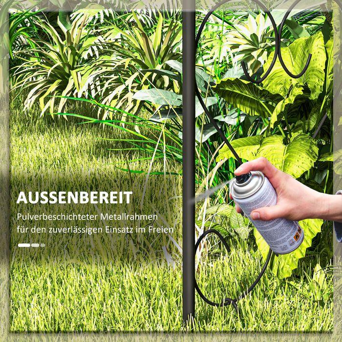 Produktbild Swisshandel24 Rosenbogen Torbogen, Stahl 125x37x230 cm Gartenbogen für Kletterpflanzen Schwarz (125 cm, 37 cm)