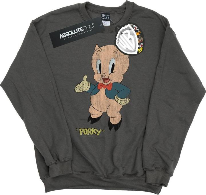 Produktbild Looney Tunes Porky Pig Distressed Sweatshirt (L)