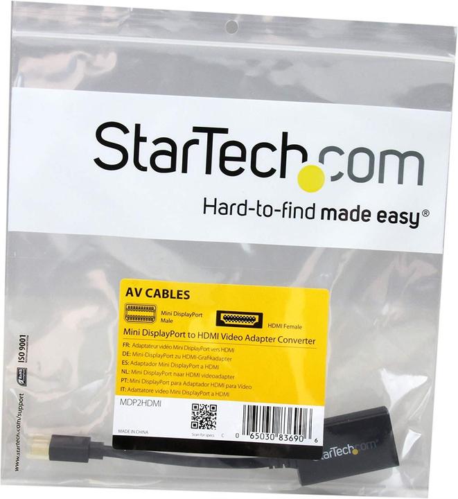 Image du produit StarTech Convertisseur Mdp Vers HDMI - 4k (Mini DP, 15 cm)