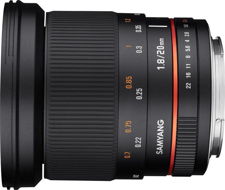 Image du produit Samyang 20mm f/1.8 ED AS UMC - Nikon F (Nikon F, Plein format)