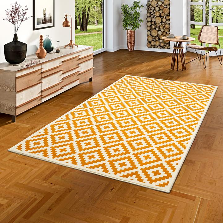 Image du produit Pergamon Designer Kurzflor Teppich Moderne Muster (120 x 170 cm)