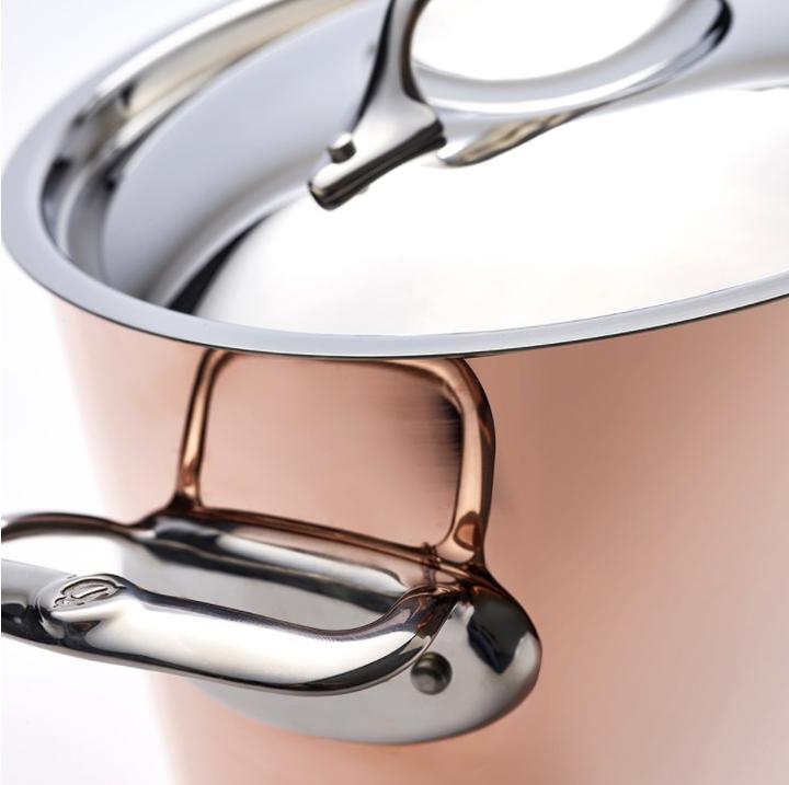 Actual product image de Buyer Prima Matera cooking pot induction, with lid (20 cm, Pot, Copper, Stainless steel)