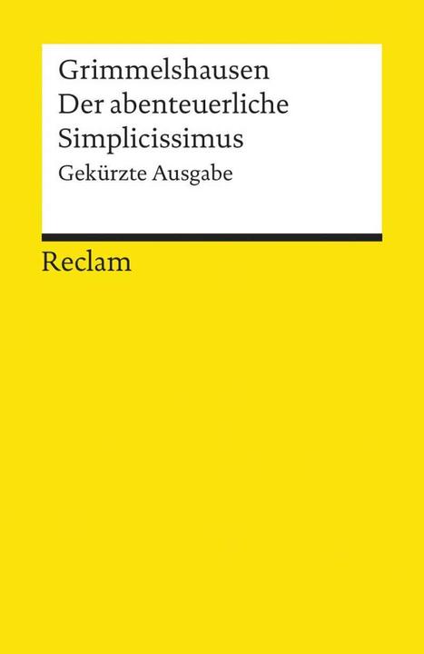 Actual product image Simplicissimus (Gekürzte Ausgabe) (German, Hans Jacob Christoph von Grimmelshausen, 1986)