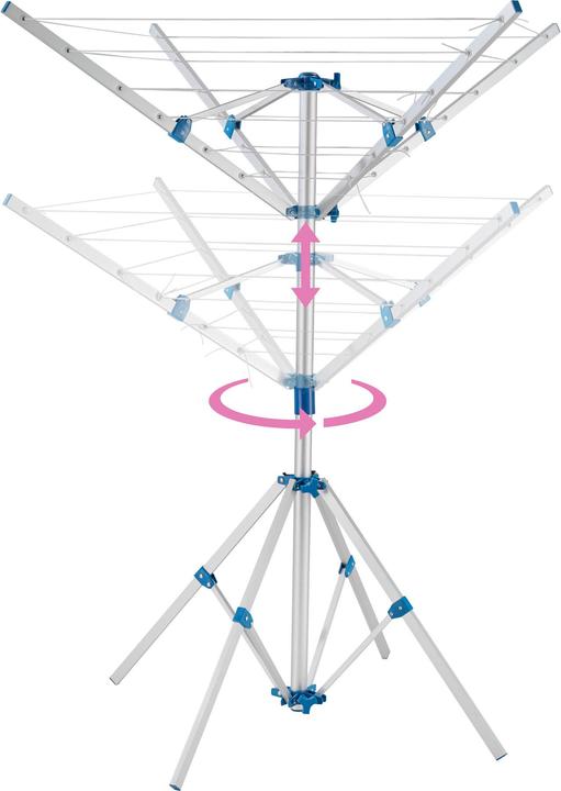 Produktbild tectake Mobile Wäschespinne (16 m)