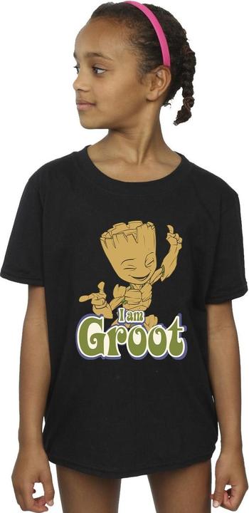 Actual product image Guardians of the Galaxy Girls Groot Dancing Cotton T-Shirt (140, 146)