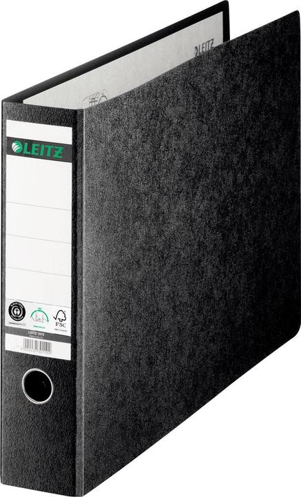 Produktbild Leitz Hartpappe-Ordner, 180 Grad, DIN A3 quer, 77 mm,schwarz Einband aus Hartpappe, mit aufgeklebtem (DIN A3 quer, 77 mm, 1 Stück)
