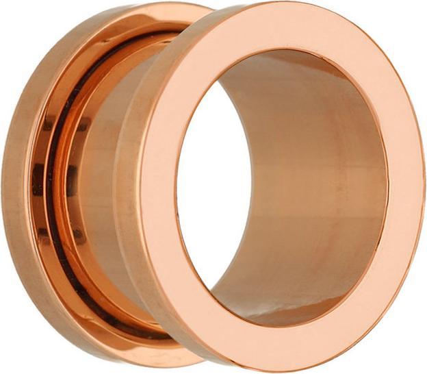 Star Piercing Flesh Tunnel rosegold (ohne Messing, Chirurgenstahl 316L)