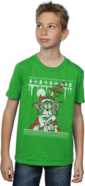 Immagine prodotto Tom & Jerry Christmas Fair Isle Maglietta Ragazzi (152, 158)