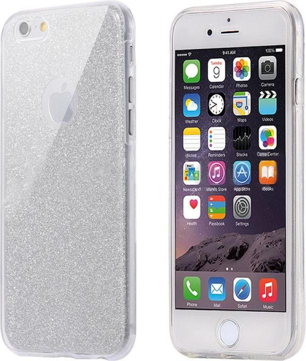 Produktbild König Design Full TPU Case für Samsung Galaxy S5 Neo Schutz Hülle Handy Glitzer Cover Grau (Samsung Galaxy S5 Neo, Samsung Galaxy S5)