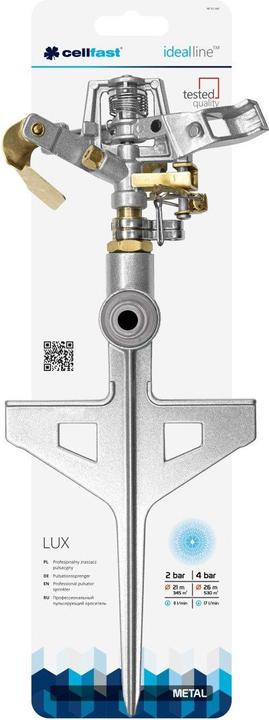 Produktbild Cellfast LUX IDEAL Impuls-Wassersprenger Metallisch (Impuls-, Kreis- und Sektorenregner)