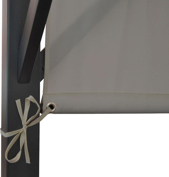 Immagine prodotto Mendler Pergola Baia, gazebo da giardino con copertura per patio, robusta struttura in acciaio da 6 cm + (405 cm, 305 cm)