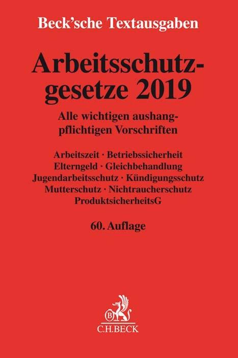Actual product image Arbeitsschutzgesetze 2019 (German, 2019)