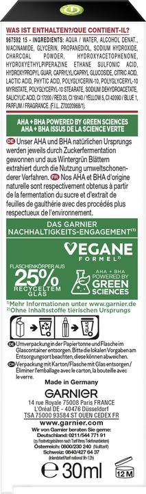 Valori nutrizionali e ingredienti Garnier Puro (30 ml)