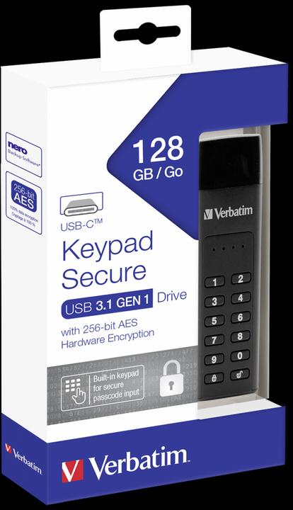 Actual product image Verbatim Keypad Secure (128 GB, USB-C)
