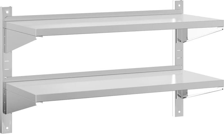 Produktbild VidaXL Wandregal mit 2 Böden Edel (100 x 40 x 60 cm)
