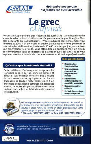 Produktbild Le grec : débutants et faux-débutants : niveau atteint B2 (Französisch, Giglielmi Jean-Pierre, 2017)