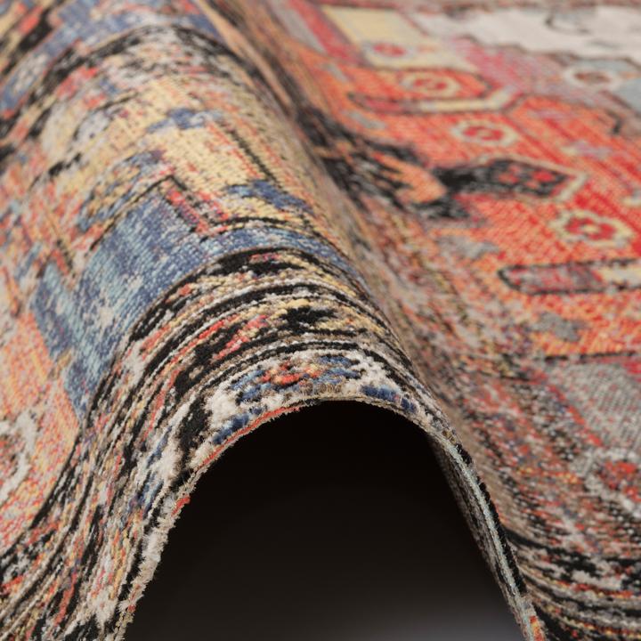 Actual product image Pergamon Kurzflor Designer Teppich Modern Vintage Orient Muster (80 x 150 cm)