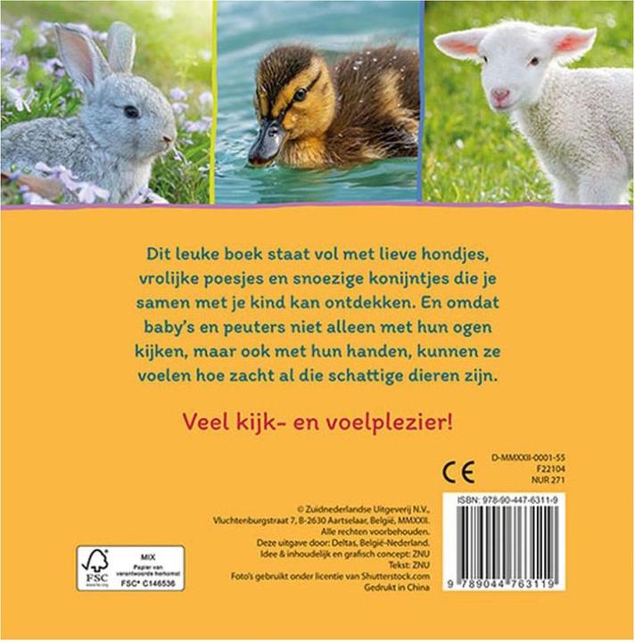 Actual product image The first touch book for babies - cute animals