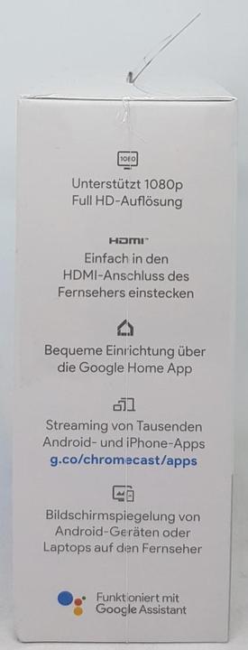 Produktbild Google Chromecast 3 (Android 4.0 (Ice Cream Sandwich), Android 4.2 (Jelly Bean))