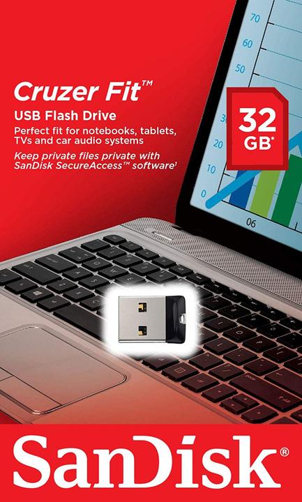 Produktbild SanDisk Cruzer Fit (32 GB, USB-A, USB 2.0)