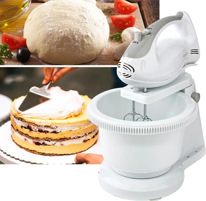 Produktbild Nedis Handmixer 200 W 5 Geschindigkeitsstufen Turbofunktion Turning Bowl / 2 Knethaken / 2 Schlägel (200 W)