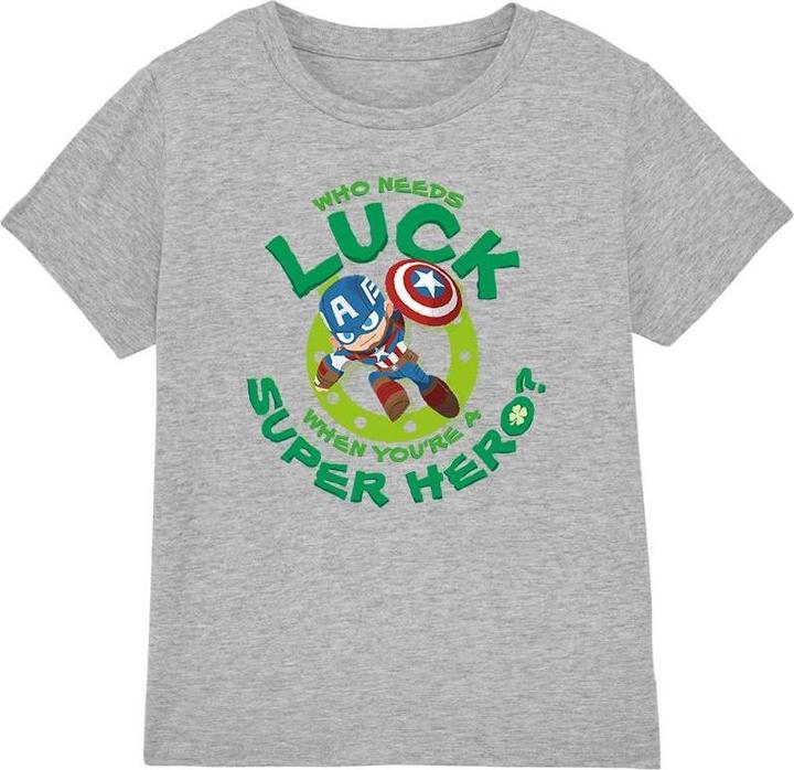 Immagine prodotto Captain America St Patrick's Day Lucky Maglietta Giorno di San Patrizio Supereroe Bambini (128)