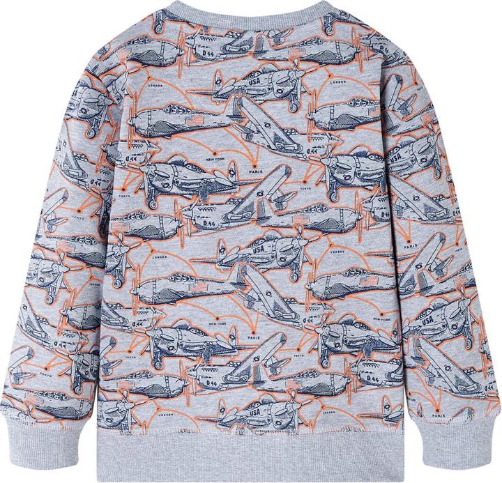 VidaXL Kinder-Sweatshirt Grau Melange 140,Material: 85 % Baumwolle (140)