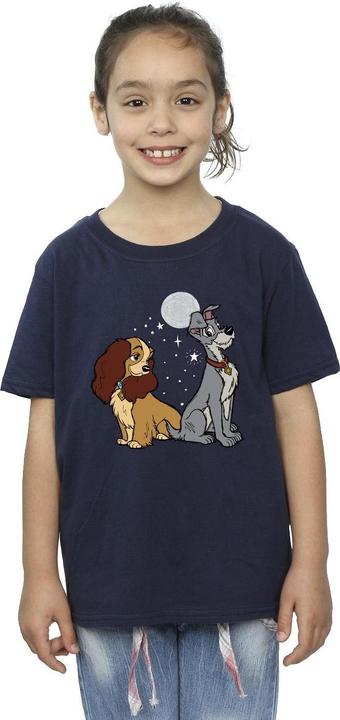 Actual product image Disney Girls Lady And The Tramp Moon Cotton T-Shirt (152, 158)