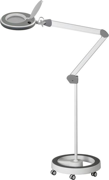 Lumeno LED magnifying lamp 851X, incl. rolling stand, 5 diopters, grey (950 lm)