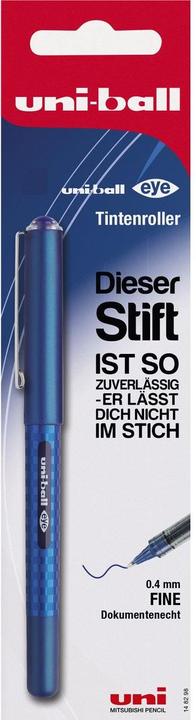 Magni uni-ball 148186 - Tintenroller uni-ball Eye Design, 0,4 mm, Blisterkarte, blau, 1 Stück (Blau, 1 x)