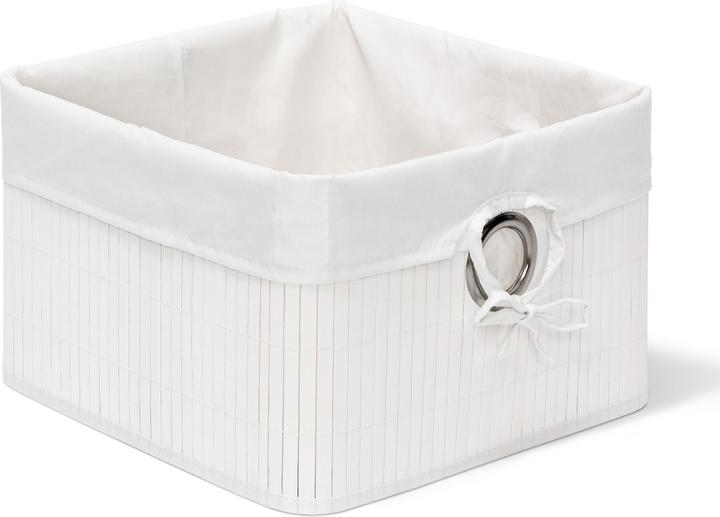 Relaxdays Bamboo Storage Basket (1 x, 31 x 31 x 20 cm)