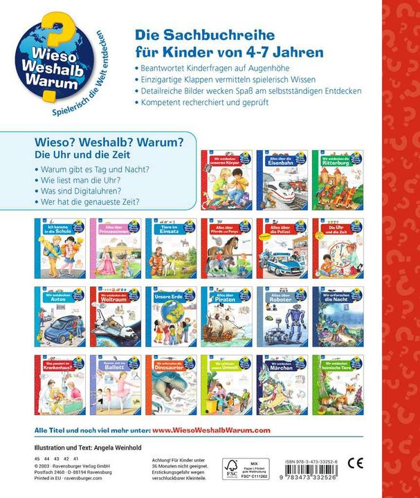 Produktbild Ravensburger Die Uhr und die Zeit (Deutsch, Angela Weinhold, 2012)