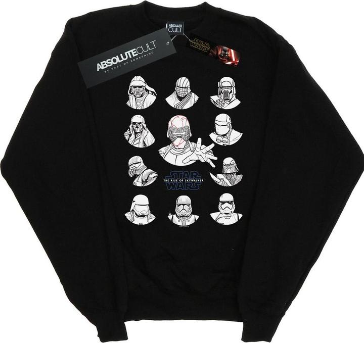 Actual product image Star Wars Mens First Order Character Line Up Mono Sweatshirt (XL)
