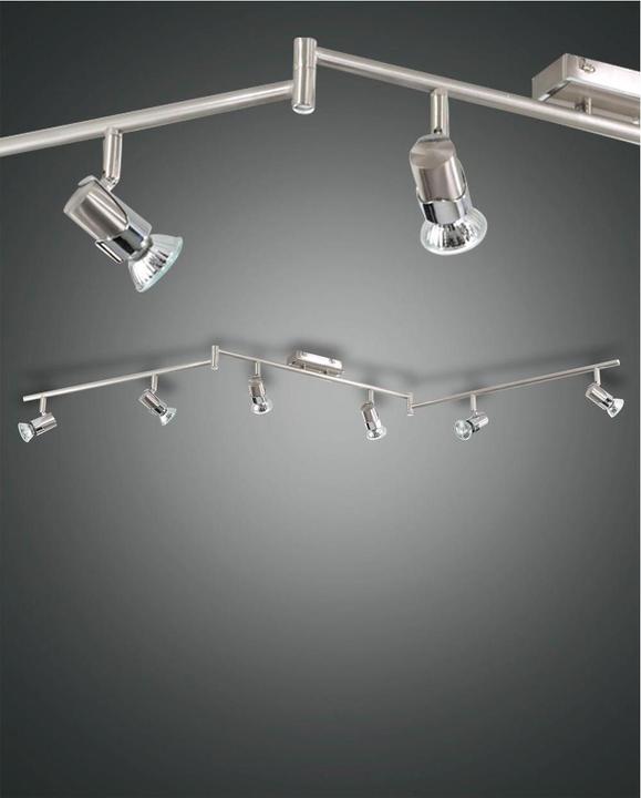 Produktbild Fabas Luce nickelchrom Hochvolt MetallStrahler 6flg mit Schwenkarm (GU10)