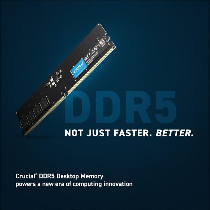 Immagine prodotto Crucial CT32G48C40U5 (1 x 32GB, 4800 MHz, RAM DDR5, DIMM)
