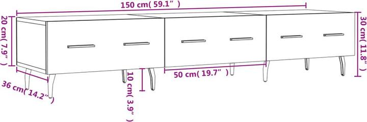 Actual product image VidaXL Jadiel (150 x 36 x 30 cm)