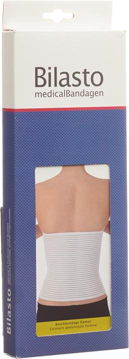 Bilasto Uno Bauchbandage Damen L weiss mit Micro-Klettverschluss (L)