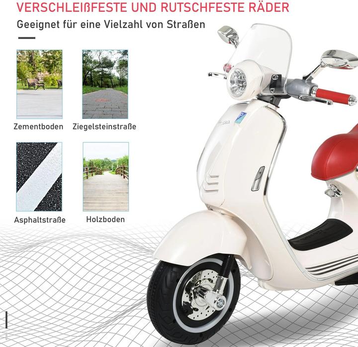 Produktbild Homcom Elektrofahrzeug Kindermotorrad mit MP3-Musik Beleuchtung (6 V)