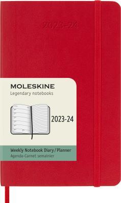 Actual product image Moleskine 18 months weekly note calendar 2023/2024, Pocket/A6, 1 Wo = 1 page, right lined (A6, English)
