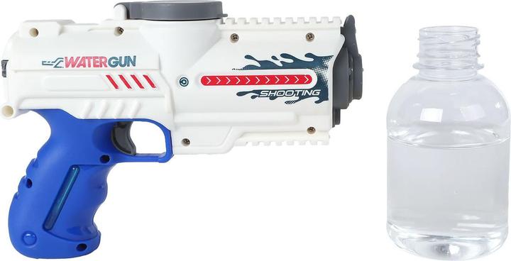 Immagine prodotto Pistola ad acqua elettrica Sun Fun con bottiglia, bianco/blu, 18 cm