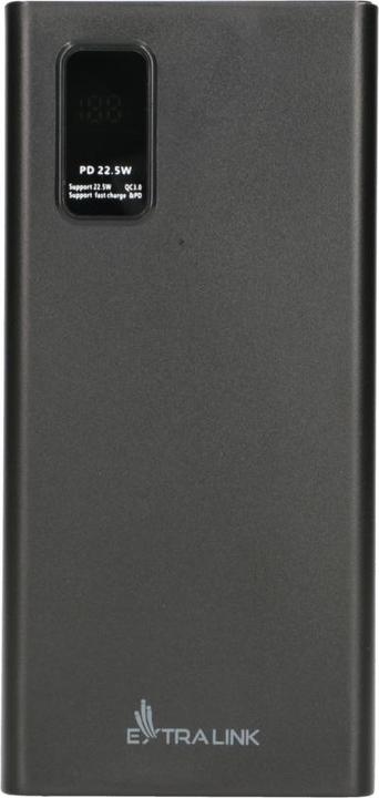 Actual product image Extralink EX.19485 power bank Lithium Polymer (LiPo) Black (10000 mAh, 22.50 W, 37 Wh)