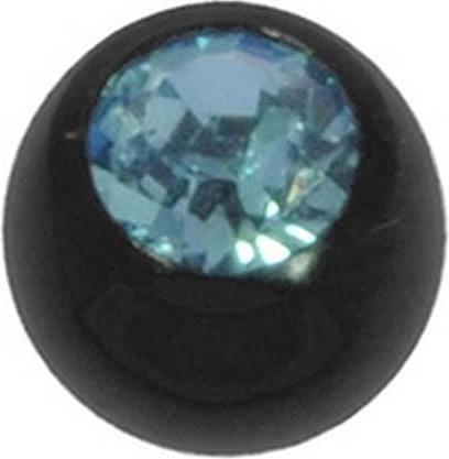Bijouteria 1.2mm Piercing-Kugel (Premium Kristall, Chirurgenstahl 316L, PVD Beschichtung (schwarz))